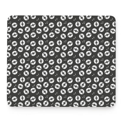 Hand Drawn Vinyl Record Pattern Print Mouse Pad