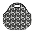 Hand Drawn Vinyl Record Pattern Print Neoprene Lunch Bag