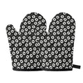 Hand Drawn Vinyl Record Pattern Print Oven Mitts