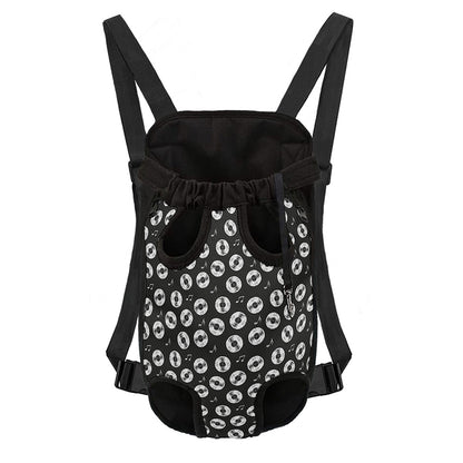 Hand Drawn Vinyl Record Pattern Print Pet Carrier Backpack