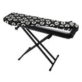 Hand Drawn Vinyl Record Pattern Print Piano Keyboard Cover