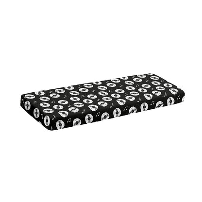 Hand Drawn Vinyl Record Pattern Print Piano Keyboard Cover