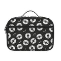 Hand Drawn Vinyl Record Pattern Print Portable Lunch Bag