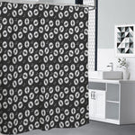 Hand Drawn Vinyl Record Pattern Print Premium Shower Curtain