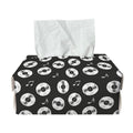 Hand Drawn Vinyl Record Pattern Print Rectangle Tissue Box Cover