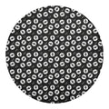 Hand Drawn Vinyl Record Pattern Print Round Blanket