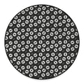 Hand Drawn Vinyl Record Pattern Print Round Floor Mat