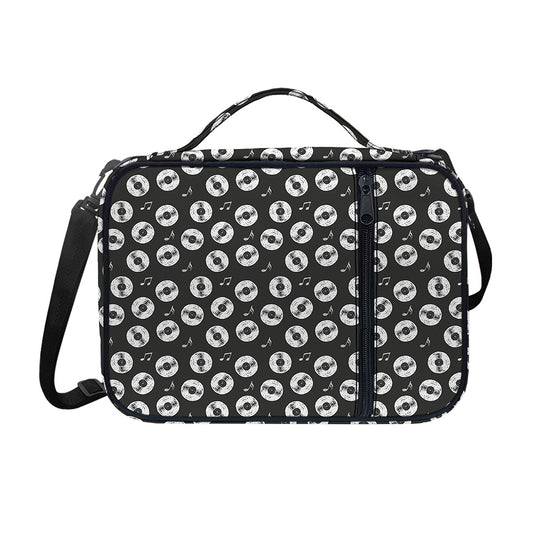 Hand Drawn Vinyl Record Pattern Print Shoulder Strap Bible Bag