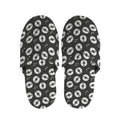 Hand Drawn Vinyl Record Pattern Print Slippers
