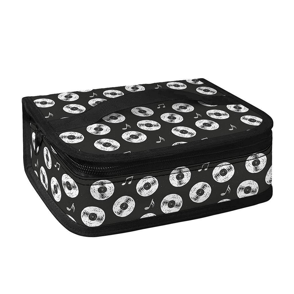 Hand Drawn Vinyl Record Pattern Print Small Lunch Bag