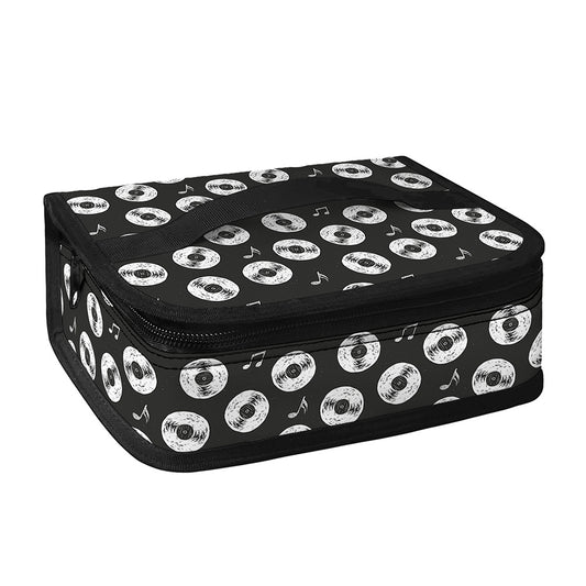 Hand Drawn Vinyl Record Pattern Print Small Lunch Bag
