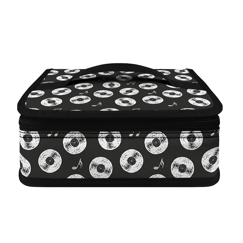 Hand Drawn Vinyl Record Pattern Print Small Lunch Bag