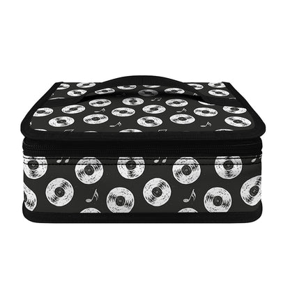 Hand Drawn Vinyl Record Pattern Print Small Lunch Bag