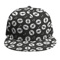 Hand Drawn Vinyl Record Pattern Print Snapback Cap