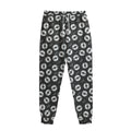 Hand Drawn Vinyl Record Pattern Print Sweatpants