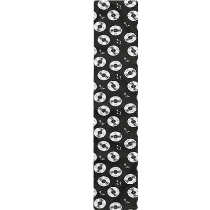 Hand Drawn Vinyl Record Pattern Print Table Runner