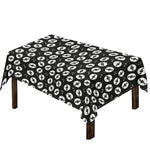 Hand Drawn Vinyl Record Pattern Print Tablecloth
