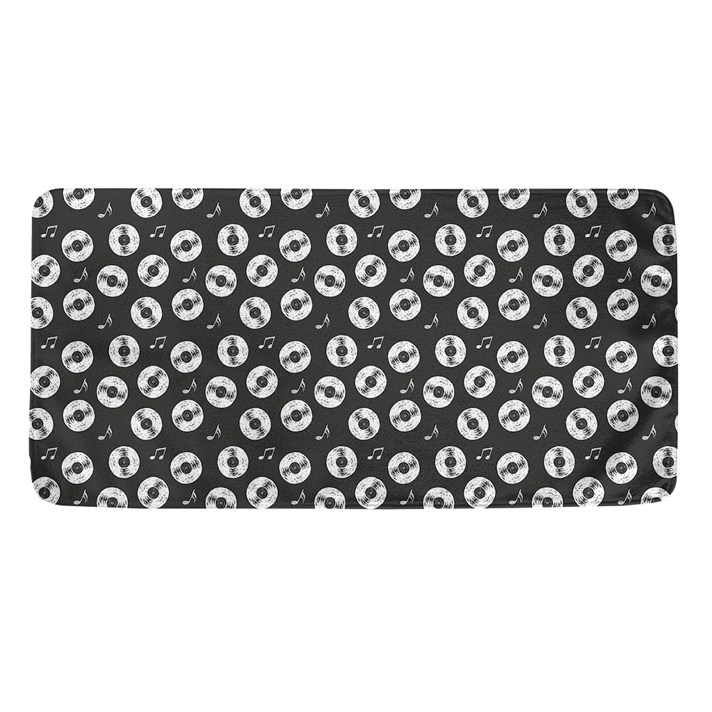 Hand Drawn Vinyl Record Pattern Print Towel