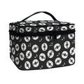 Hand Drawn Vinyl Record Pattern Print Travel Makeup Bag