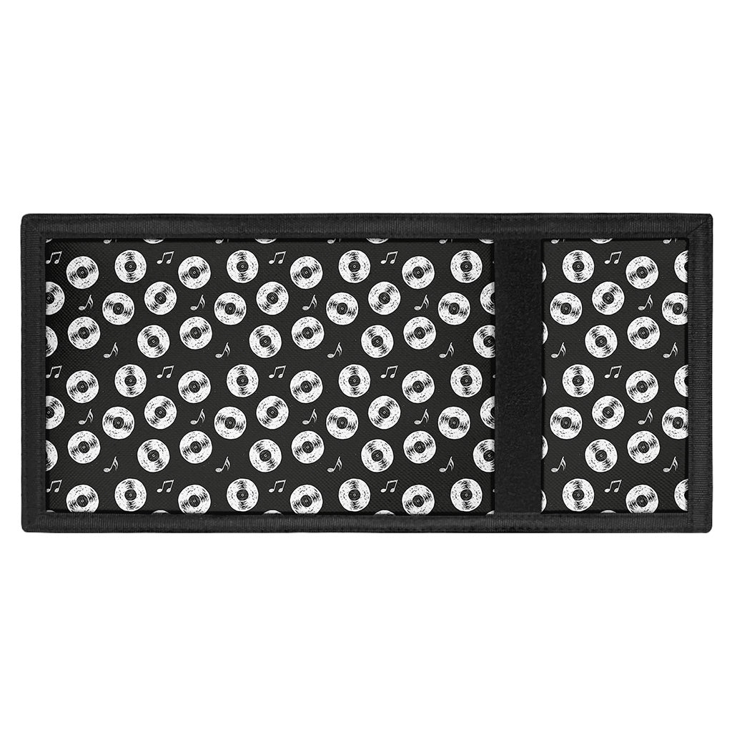 Hand Drawn Vinyl Record Pattern Print Trifold Wallet