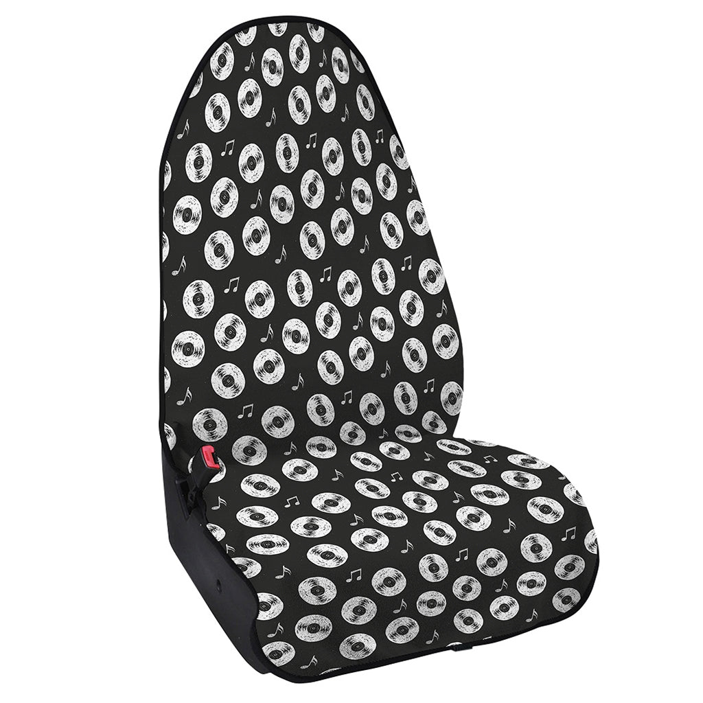 Hand Drawn Vinyl Record Pattern Print Waterproof Car Seat Cover