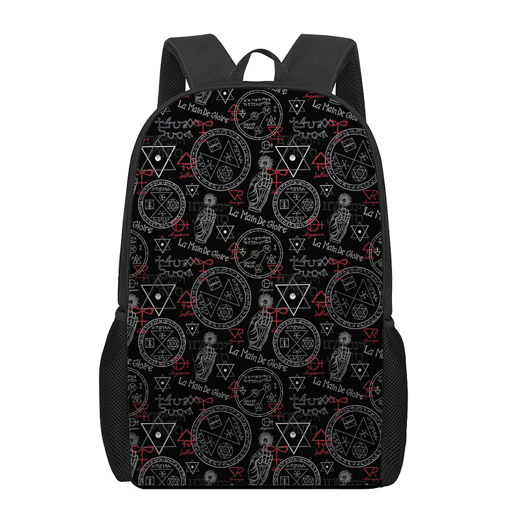 Hand Of Glory Black Magic Witch Print 17 Inch Backpack