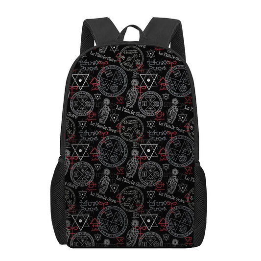 Hand Of Glory Black Magic Witch Print 17 Inch Backpack