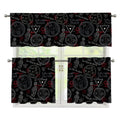 Hand Of Glory Black Magic Witch Print 3 Piece Kitchen Curtains