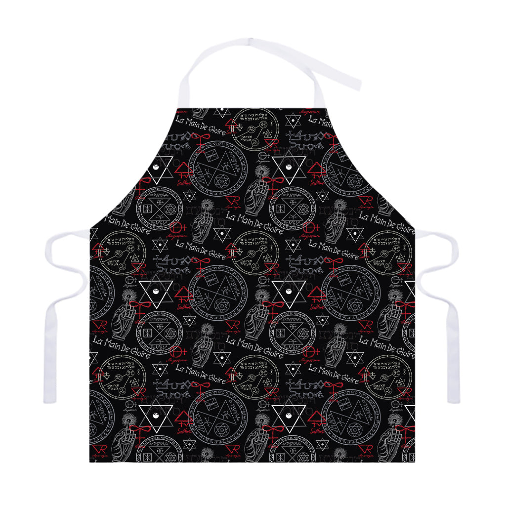 Hand Of Glory Black Magic Witch Print Adjustable Apron