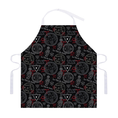 Hand Of Glory Black Magic Witch Print Adjustable Apron