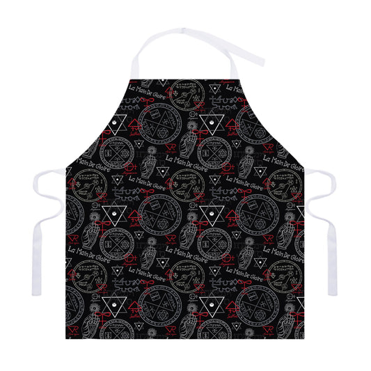 Hand Of Glory Black Magic Witch Print Adjustable Apron