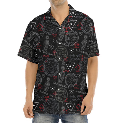 Hand Of Glory Black Magic Witch Print Aloha Shirt