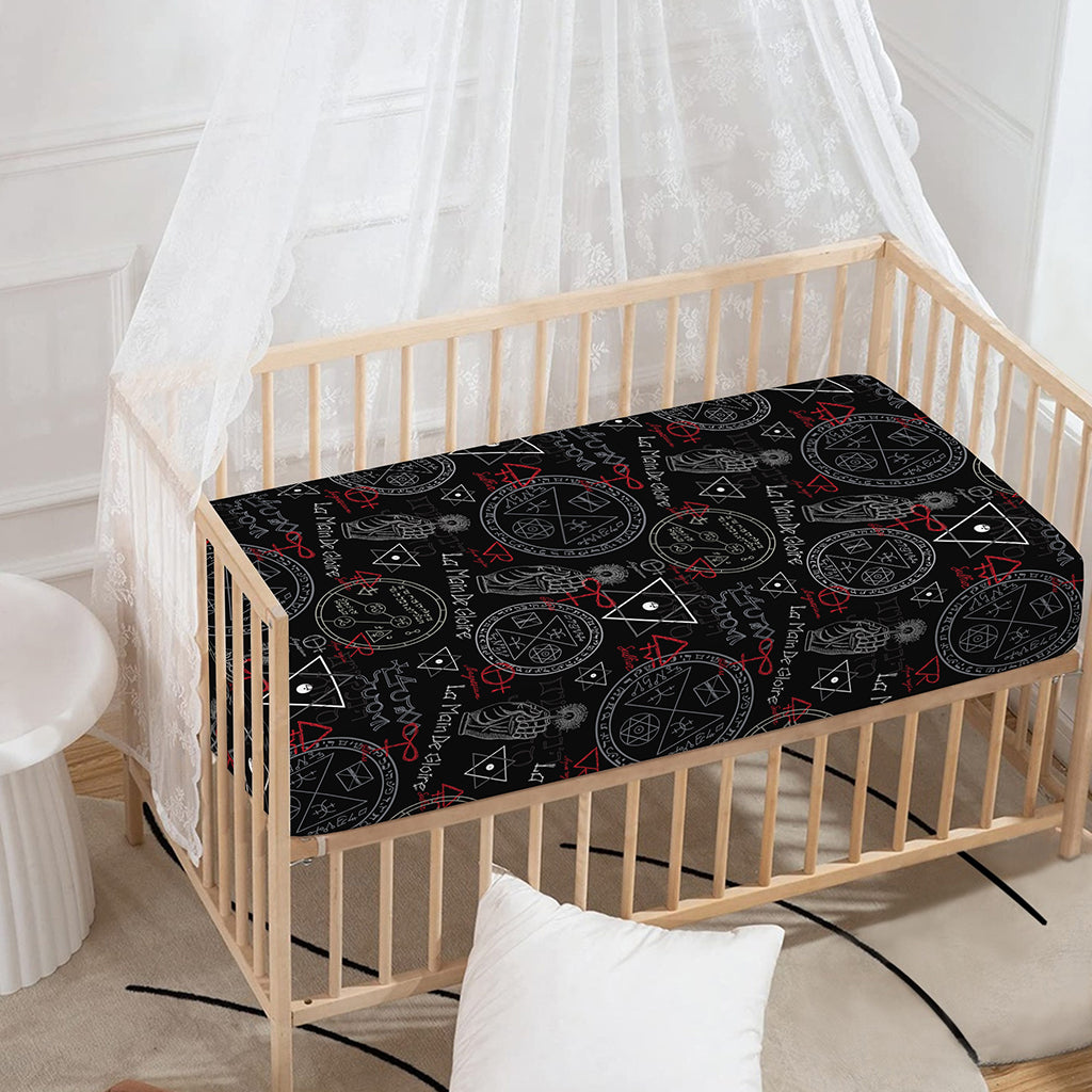 Hand Of Glory Black Magic Witch Print Baby Crib Sheet