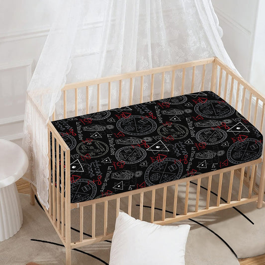 Hand Of Glory Black Magic Witch Print Baby Crib Sheet