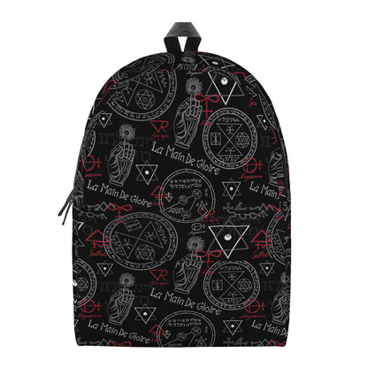 Hand Of Glory Black Magic Witch Print Backpack