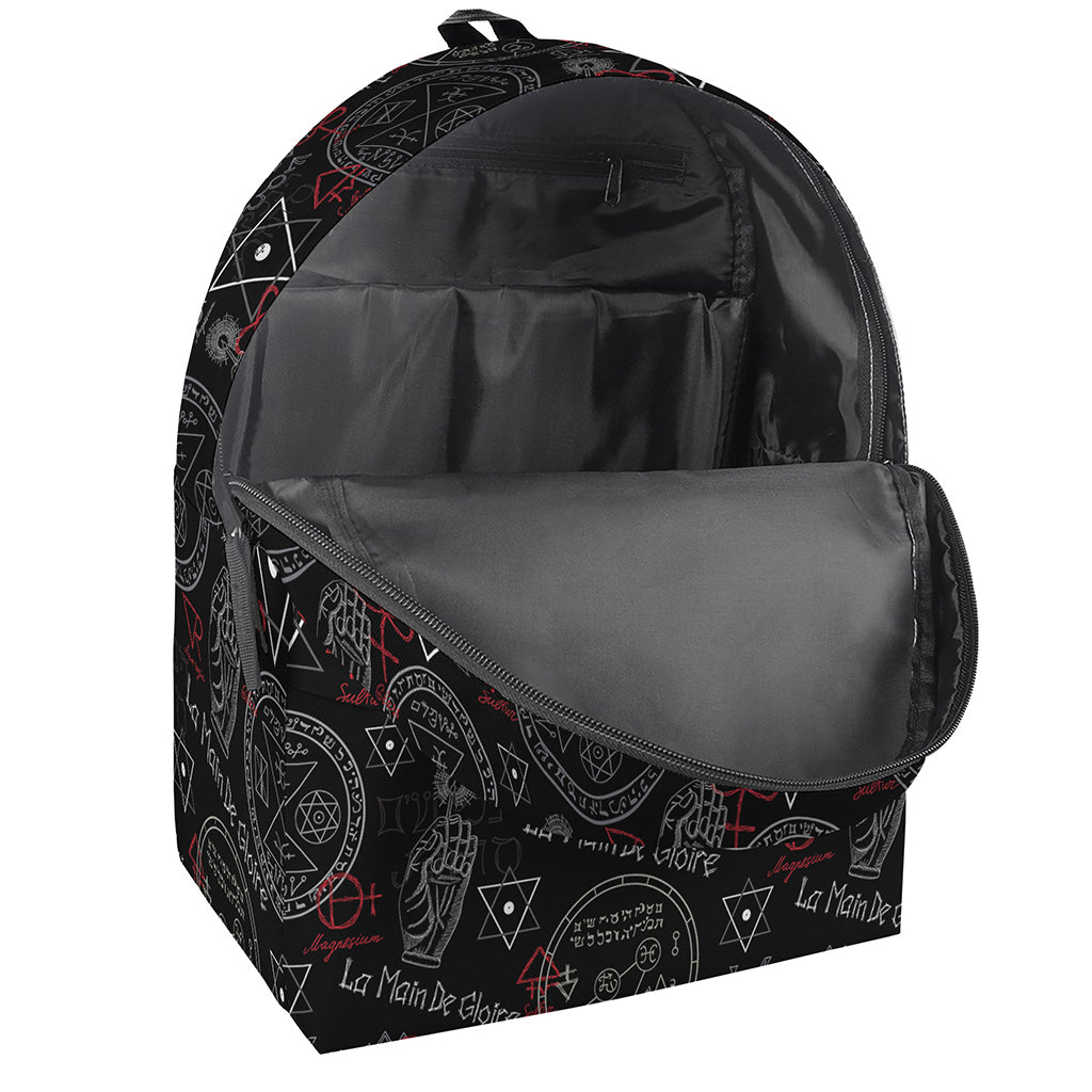 Hand Of Glory Black Magic Witch Print Backpack