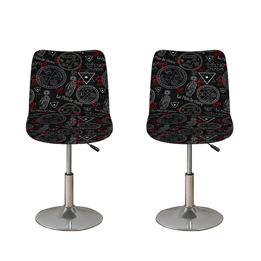 Hand Of Glory Black Magic Witch Print Bar Stool Covers