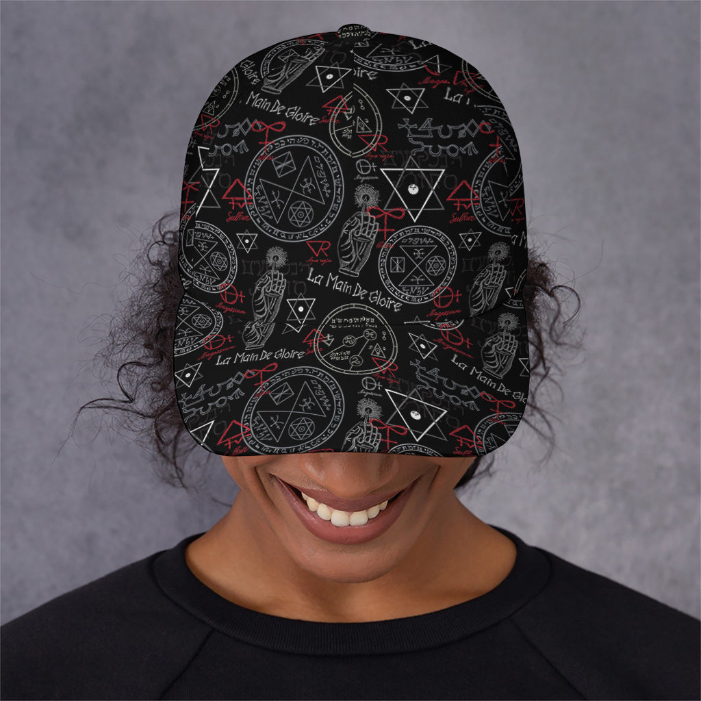 Hand Of Glory Black Magic Witch Print Baseball Cap