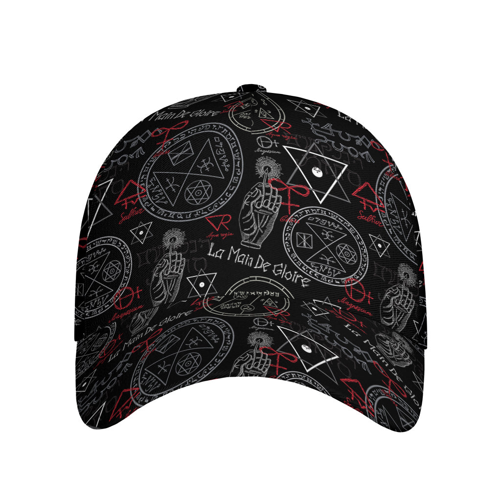 Hand Of Glory Black Magic Witch Print Baseball Cap
