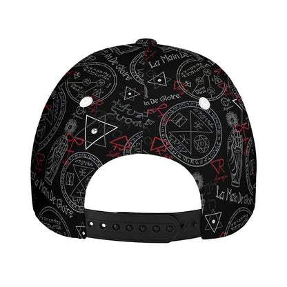 Hand Of Glory Black Magic Witch Print Baseball Cap