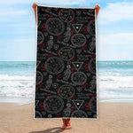 Hand Of Glory Black Magic Witch Print Beach Towel