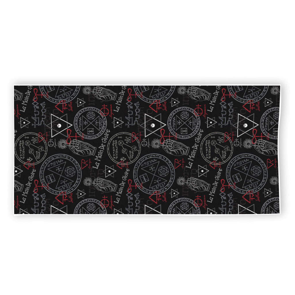Hand Of Glory Black Magic Witch Print Beach Towel