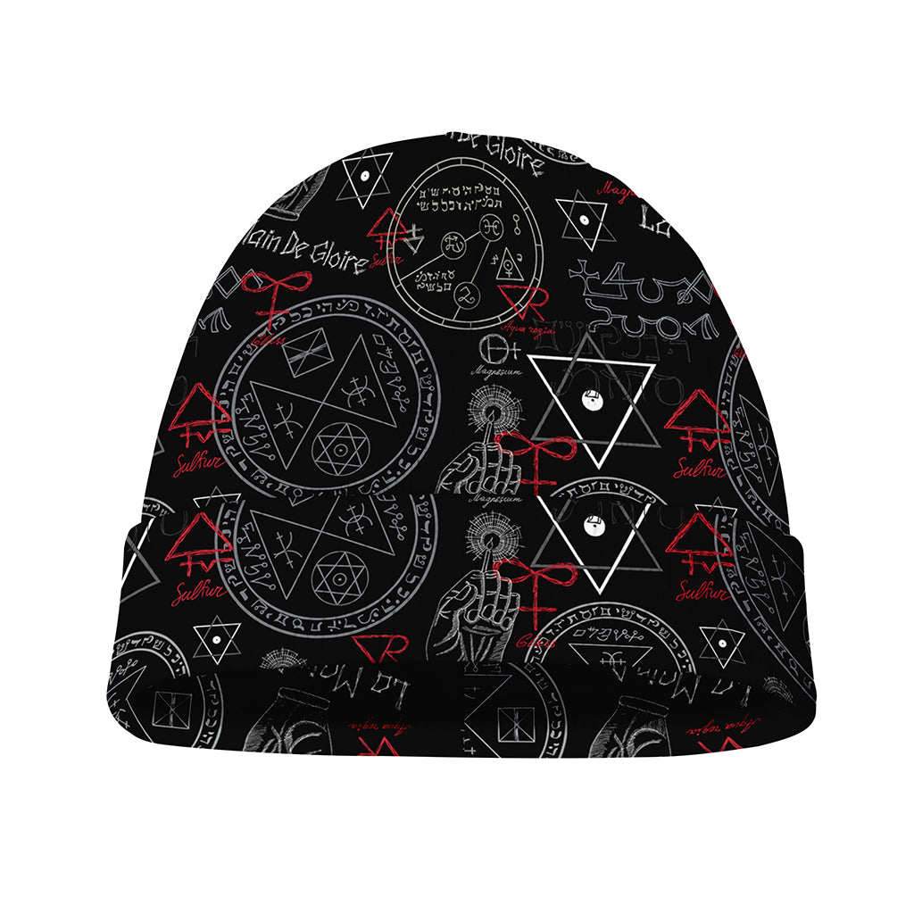 Hand Of Glory Black Magic Witch Print Beanie