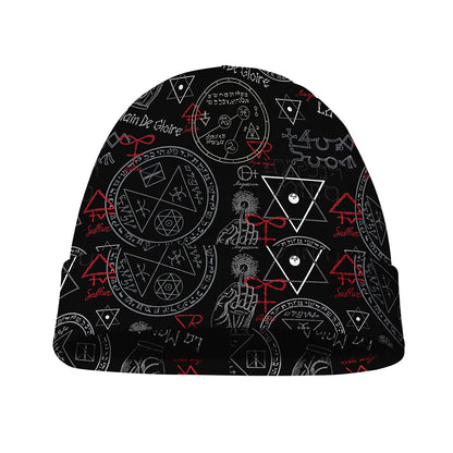 Hand Of Glory Black Magic Witch Print Beanie
