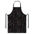 Hand Of Glory Black Magic Witch Print Bib Apron With Pocket