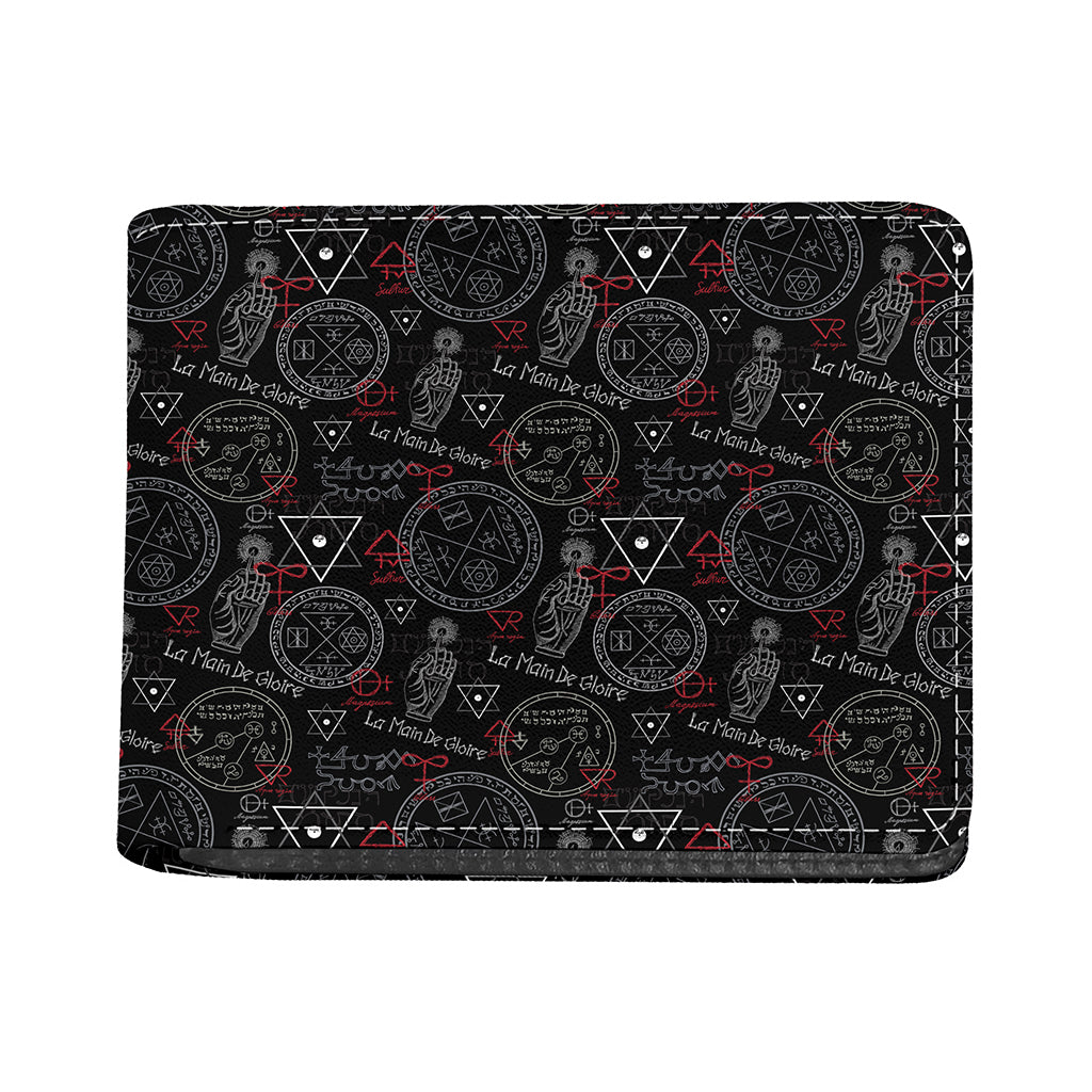 Hand Of Glory Black Magic Witch Print Bifold Wallet