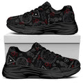 Hand Of Glory Black Magic Witch Print Black Chunky Shoes