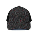 Hand Of Glory Black Magic Witch Print Black Mesh Trucker Hat