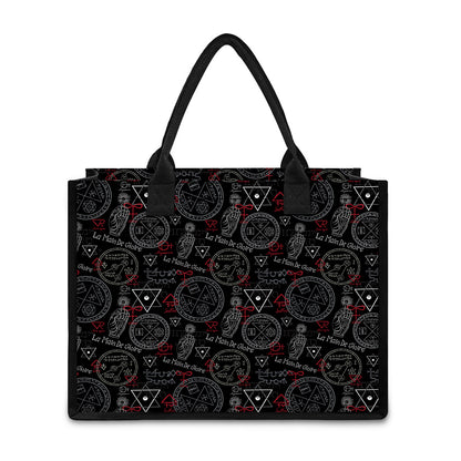 Hand Of Glory Black Magic Witch Print Canvas Tote Bag