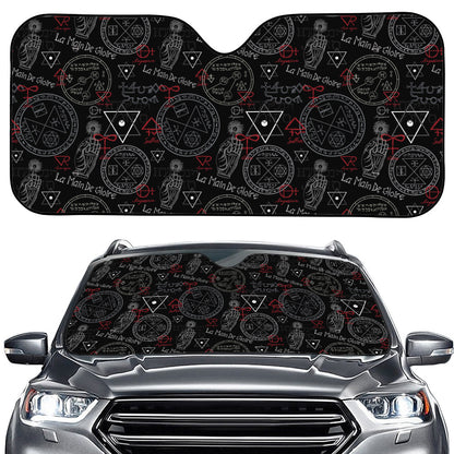 Hand Of Glory Black Magic Witch Print Car Windshield Sun Shade